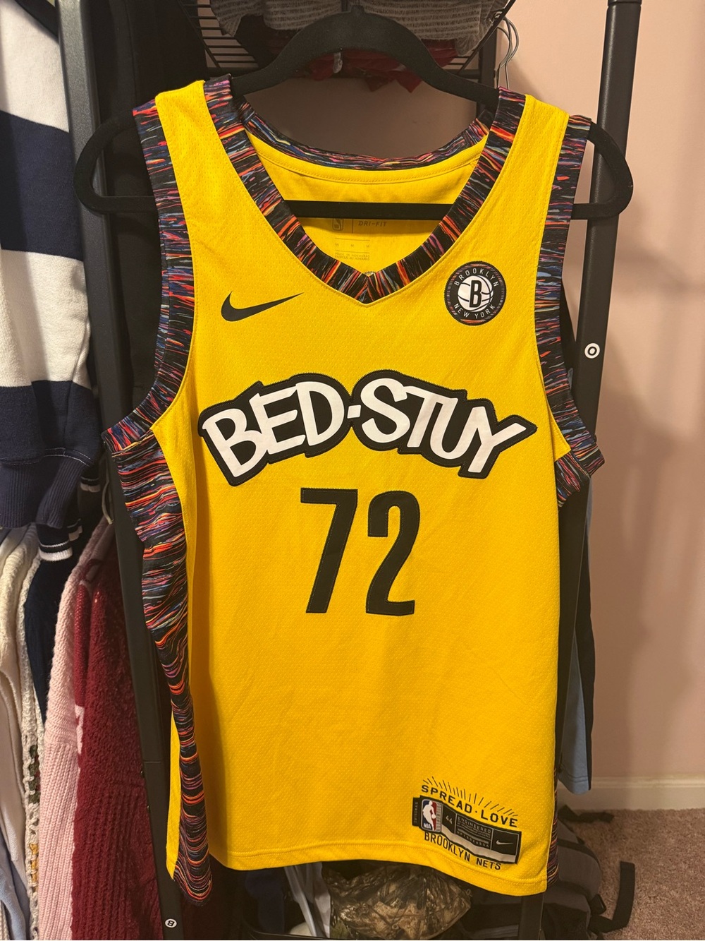 Nike Brooklyn Nets Biggie City Edition Swingman Jersey Yellow